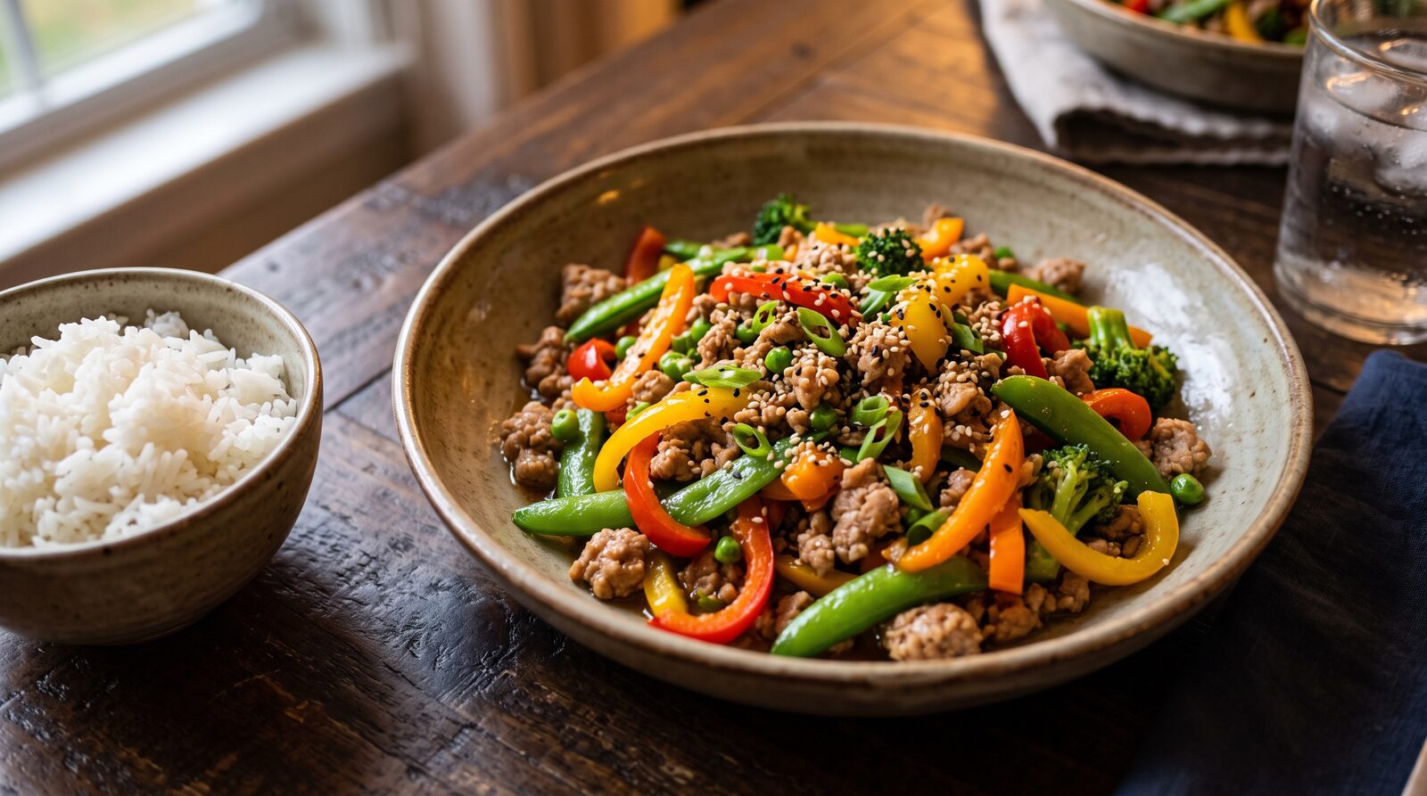 Turkey and vegetable stir-fry